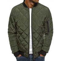 Colby | PREMIUM QUALITÄT FREIZEITJACKE MIT DIAMANTMUSTER – Militärgrün