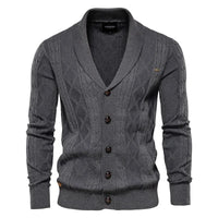 Herren-Cardigan mit Knopfleiste – Grau