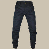 Cargohose für Herren - Leichte Sommer-Wanderhose im militärischen Stil für Outdoor – Schwarz