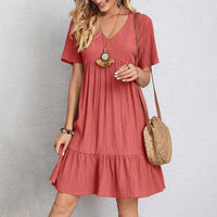 Leefke™| Sommerkleid Luftig, Feminin & Zeitlos – Rot