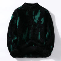 Max - Künstlerischer kuscheliger Pullover – Schwarz