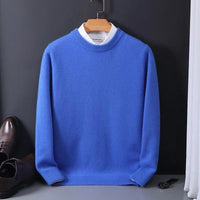 GÜNTHER - KLASSISCHER STRICKPULLOVER – Blau