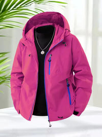 Rivor™ - Leichte Wasserdichte Outdoor-Jacke mit Kapuze – Rosa