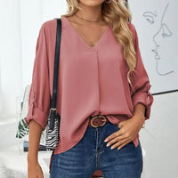 Fleur | Schlichte, lässige Bluse – Rosa