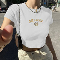 Kourtney | Basic Cropped Top – Weiß