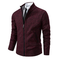 Anton | Eleganter Premium-Cardigan – Bordeaux