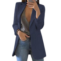 Damen-Blazer mit klarer Schnittführung | berufliche Ausrichtung – Marine Blau