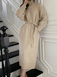 Monara | Elegantes Pullover-Kleid mit Stil – Beige
