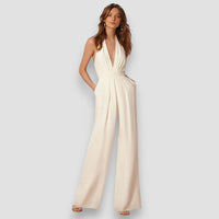 Bea | Schlaghosen-Jumpsuit – Weiß