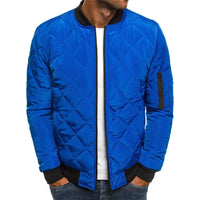 MATUS - BAUMWOLLJACKE MIT RAUTENMUSTER – Blau