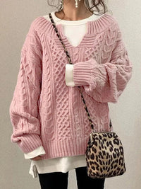 Gracia | Weicher Langarm-Pullover mit femininer Passform – rosa