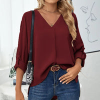 Fleur | Schlichte, lässige Bluse – Rot