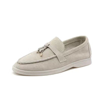 Damen Lässige Flache Casual Loafer – Beige