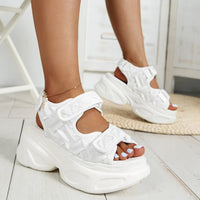 Heidi-Mode | Super Plattform Chunky Sandalen – Weiß