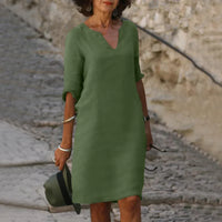 Heidi-Mode | Elegante Knielange Kleid – Dunkelgrün