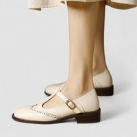 Nele | Damen Orthopädische Riemchenschuhe – Beige