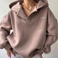 Galina - Lässiger Winter Hoodie – Rose