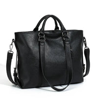 Heidi-Mode | Vintage Leder Tote Tasche für Frauen Große Kapazität Handtasche Designer Handtasche Vintage Umhängetasche Marken Handtasche – Schwarz