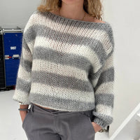 Lasindrae | Blauer Pullover im Old Money Stil – Grau
