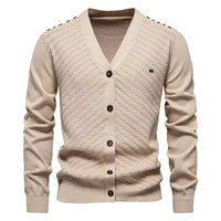 Schneider | Warmer Herren Cardigan mit V-Ausschnitt – Khaki