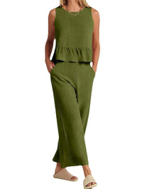 Sophia Set – Eleganz und Komfort für den Alltag – Militärgrün