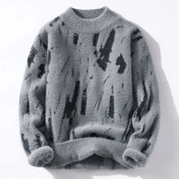 Max - Künstlerischer kuscheliger Pullover – Grau