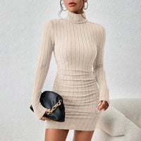 MAJA - ELEGANTES STRICKKLEID – Beige