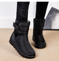 Olinareiah | Die neuen rutschfesten, wasserdichten, gepolsterten Baumwollstiefel – Schwarz