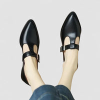 Nelly® | Orthopädische Mary Jane Schuhe – Schwarz