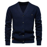 Schneider | Warmer Herren Cardigan mit V-Ausschnitt – Dunkelblau