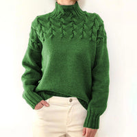 Rollkragen Pullover Damen Strick | Warm & Elegant – Grün