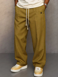 Victor | Elegante Herrenhose mit verstellbarem Tunnelzug – Khaki