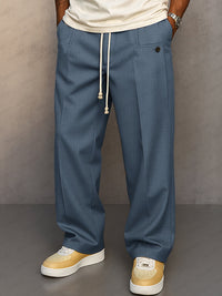 Daniel | Elegante Hose klassisch mit Kordelzug – Blau