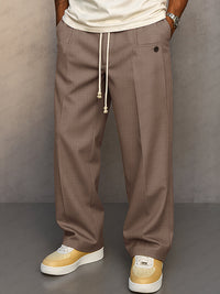 Daniel | Elegante Hose klassisch mit Kordelzug – Hellbraun