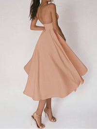 Charline - Elegantes Kleid mit V-Ausschnitt – Aprikose
