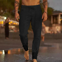 Schmale Herren Freizeithose Slim Fit – Schwarz