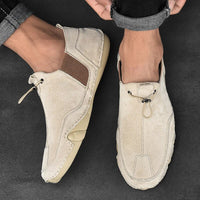 Orthopädische Mokassins aus echtem Leder für Männer - Harmen – Khaki