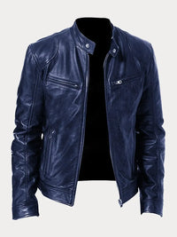 Gottfried® | Lederjacke – Dunkelblau
