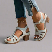 Irma | Orthopädische Sandalen mit Absatz – Hellblau
