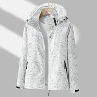 Lasielle | Rote Wasserdichte Jacke – Weiß