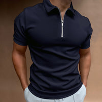 Casual Slim Fit Poloshirt für Herren – Blau