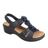 RetroBloom - Orthopädische Sommersandalen – Blau