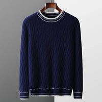David | Stilvoller Herren Kaschmirpullover warm – Marine