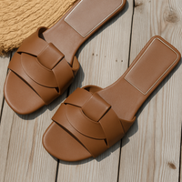 Jessie | Gepolstert Blockabsatz Schuhe – Braun