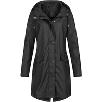 Regenjacke Damen Übergangsjacke | Figurbetont & Atmungsaktiv – Schwarz