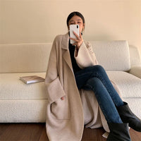 Kolarya | Strickmantel für Frauen – Aprikose