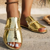 Mira | Luxus Wedge Strandflip-Flops™ – Gold (Fast ausverkauft!)