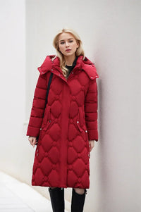 Sofiy | Daunenjacke für Damen, warm, leicht, Winter – Rot