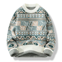 Benjamin | Vintage Isländischer Pullover – Weiß