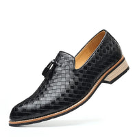 Herren Komfort Slip-On Loafer mit Absatz – Schwarz